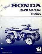 1984 Official Honda TRX200 Shop Manual