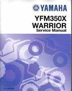 1990-2004 Yamaha YFM350X Warrior Factory Service Manual