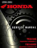 honda 450 ATV 2001 shop manual