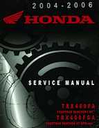 2006 rancher 400 honda matic service manual