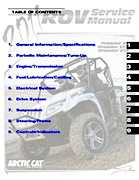 2011 Arctic Cat side by side 700 EFI owners manual