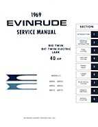 1969 Evinrude 40 HP Big Twin, Big Twin Electric Lark Service Manual 4596
