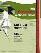 1974 Johnson 135 HP Outboard Motors Service manual