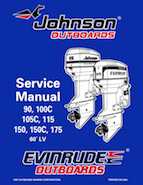 1998 Johnson Evinrude "EC" 90, 100C, 105C, 115, 150, 150C, 175 60 deg. LV Service Manual, P/N 520210