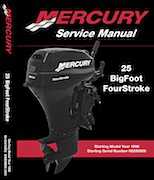 servise manual mercury 25 HP sea pro