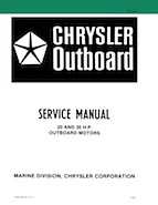 Chrysler 25 and 30 HP Outboard Motors Service Manual - OB 3435