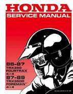 1986-1987 Honda TRX350 FourTrax 4X4, 1987-1989 TRX350D Foreman 4X4 Service Manual