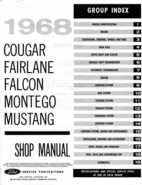 1968 Cougar Fairlane Falcon Montego Mustang Shop Manual