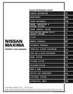 Nissan Maxima, Model A32 1998 Service Manual