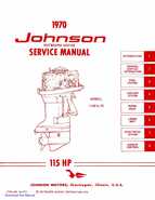 1970 Johnson 115 HP Outboard Motor Service manual P/N JM-7011
