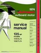 1974 Johnson 135 HP Outboard Motors Service manual P/N JM-7412