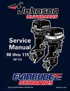 1996 Johnson Evinrude ED 90 CV 88 thru 115 Service Repair Manual, P/N 507126