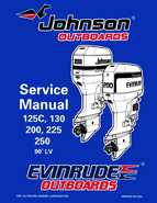 1998 Johnson Evinrude EC 125C, 130, 200, 225, 250 90 deg LV Service Repair Manual, P/N 520212
