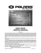 2003 Polaris Deep Snow Snowmobiles Service Manual